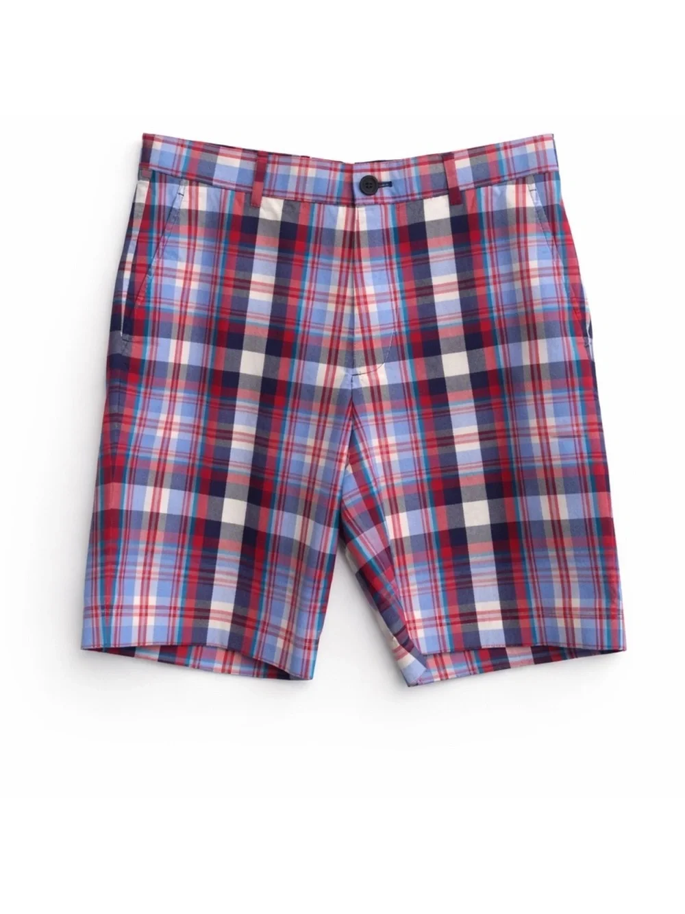 Brooks Brothers Men’s Red Blue Plaid Shorts | W34 | 9” Inseam - Picture 1 of 13